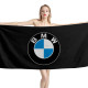 BMW Big Logo Black Beach Towel, BMW002