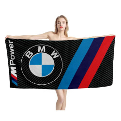 BMW Big Logo M Power Carbon Black Beach Towel