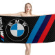 BMW Big Logo M Power Carbon Black Beach Towel, BMW001