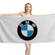 BMW Big Logo White Beach Towel, BMW003