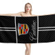 Cadillac Logo Carbon Black Beach Towel, CADILLAC01