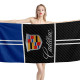 Cadillac Logo Carbon Blue Beach Towel, CADILLAC02