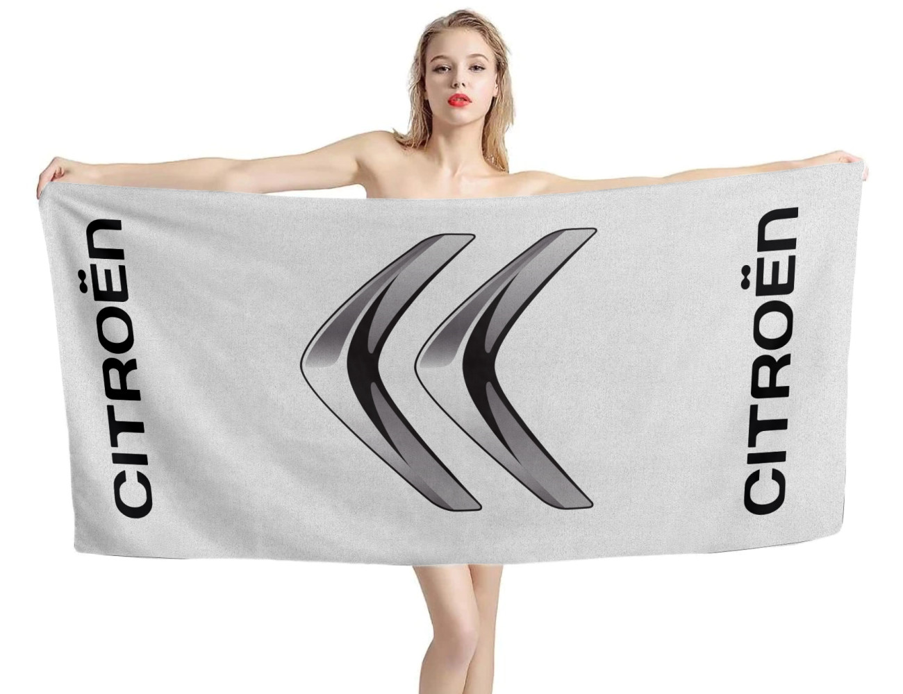 Citroen Logo White Beach Towel, CIT--04