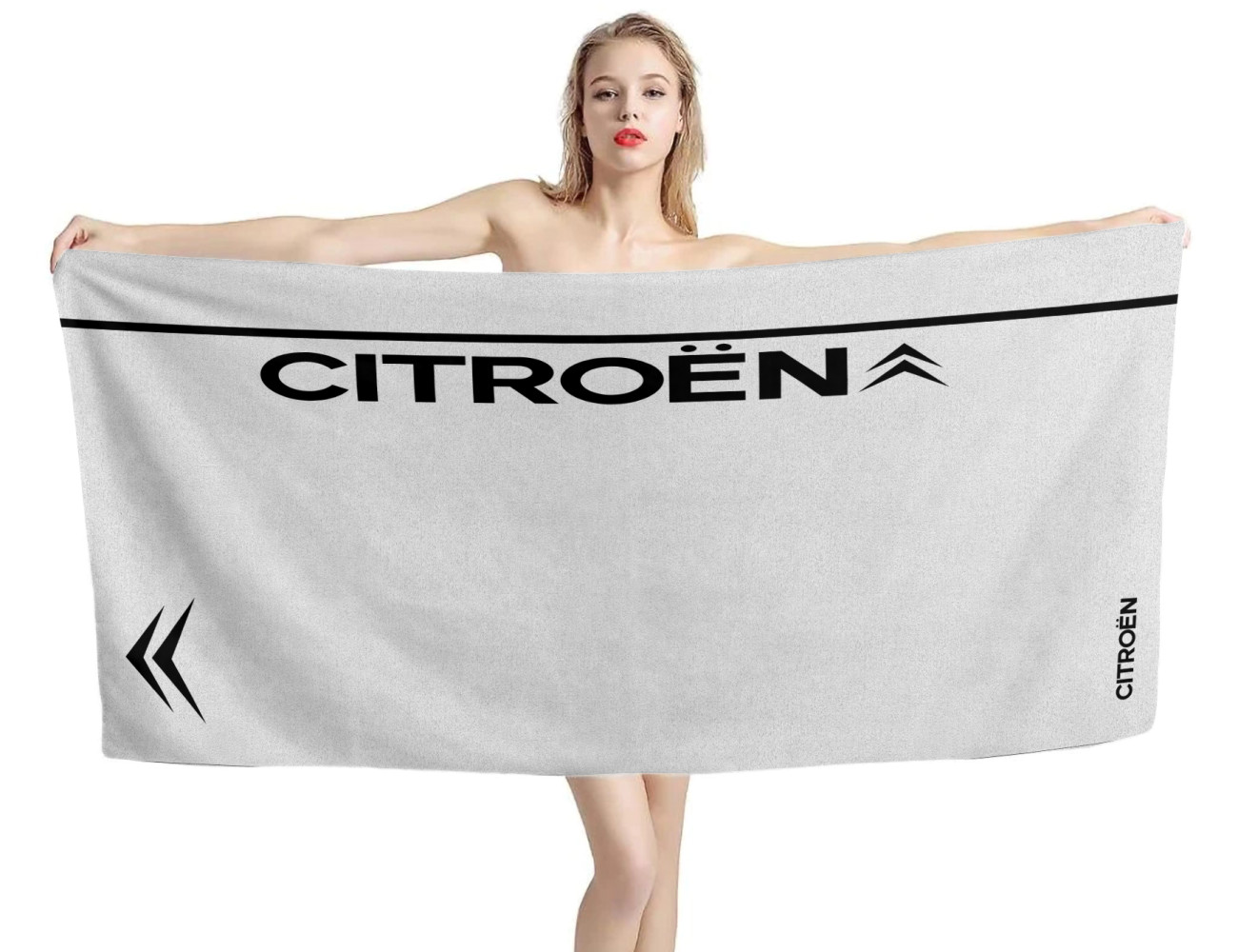 Citroen White Beach Towel