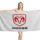 Dodge Logo White Beach Towel, DODGE--TOWEL-2