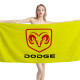 Dodge Logo Yellow Beach Towel, DODGE--TOWEL-3