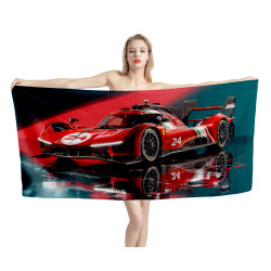 Ferrari 24 Le Mans 24-hour Race Beach Towel