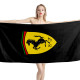 Ferrari Emblem logo Black Beach Towel, FERRARI--3