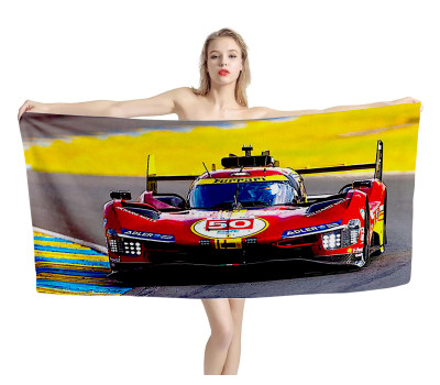 Ferrari 50 Le Mans 24-hour Race Beach Towel