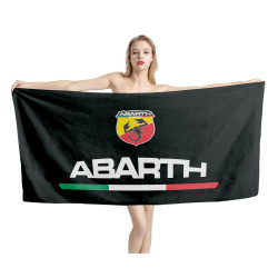 Fiat Abarth Black Beach Towel