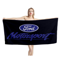 Ford Motorsport Black Beach Towel