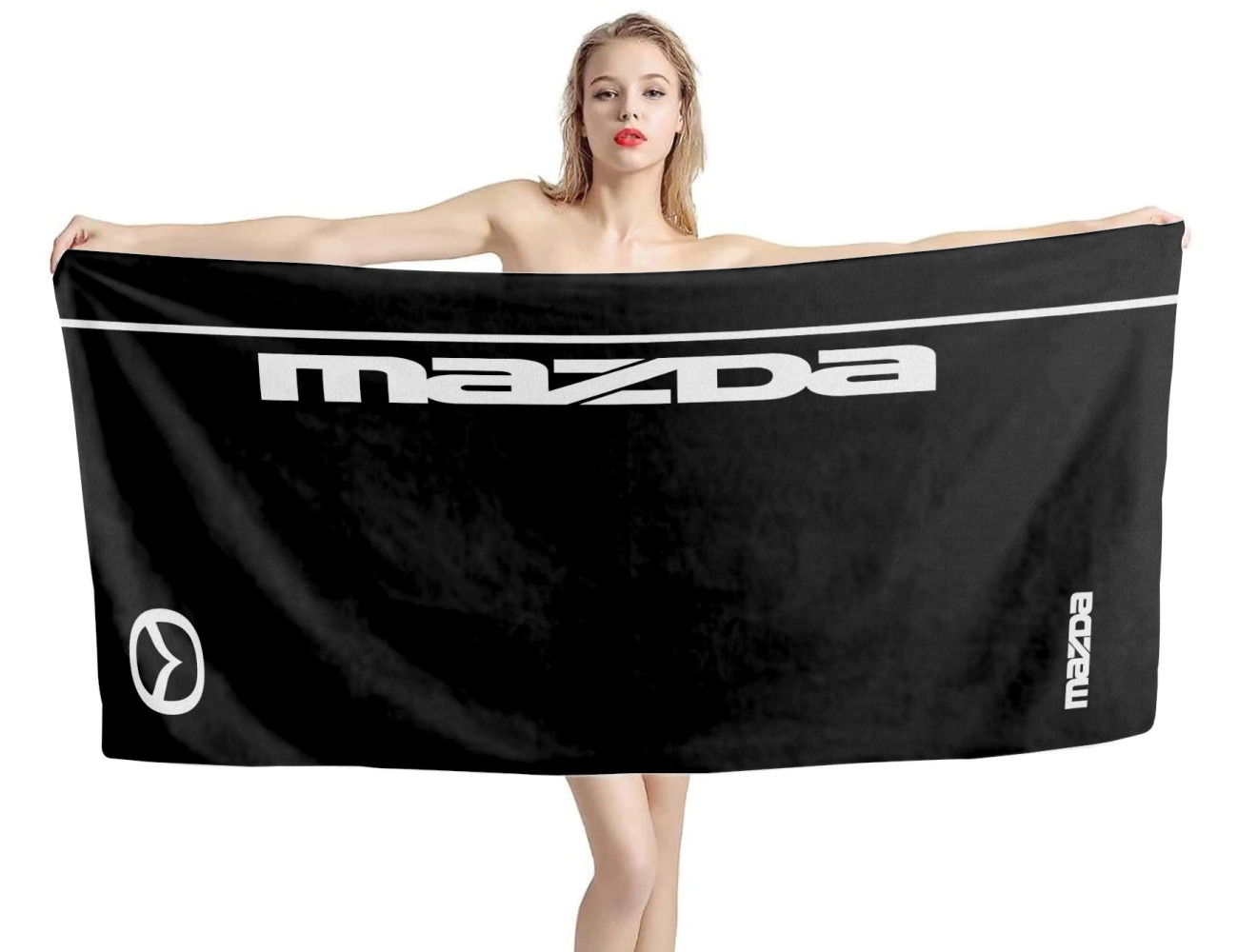 Mazda Black Beach Towel