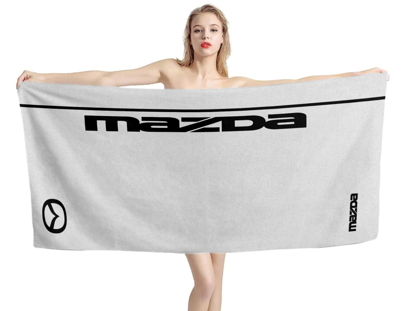 Mazda White Beach Towel