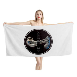 Mustang Shelby Logo White Beach Towel