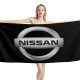 Nissan Big Logo Black Beach Towel, NIS--01