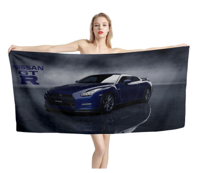 Nissan GTR Car Beach Towel 