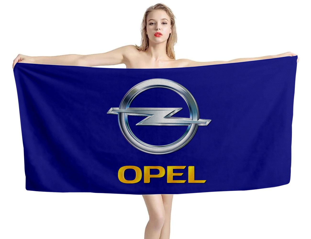 Opel Logo Blue Beach Towel, OPEL--8