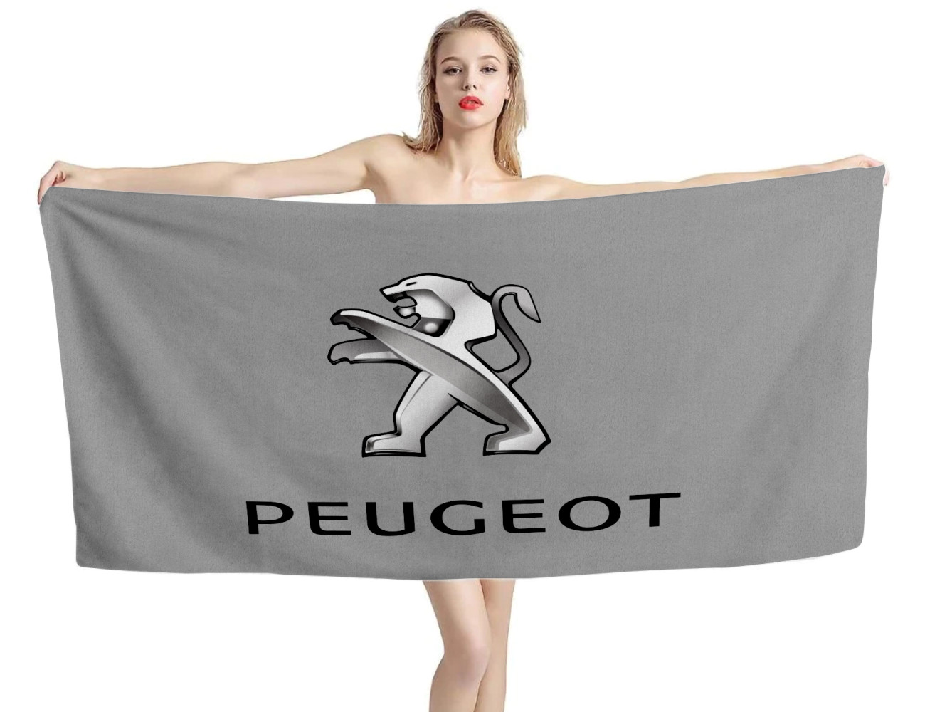 Peugeot Gray Beach Towel, PEUG--21