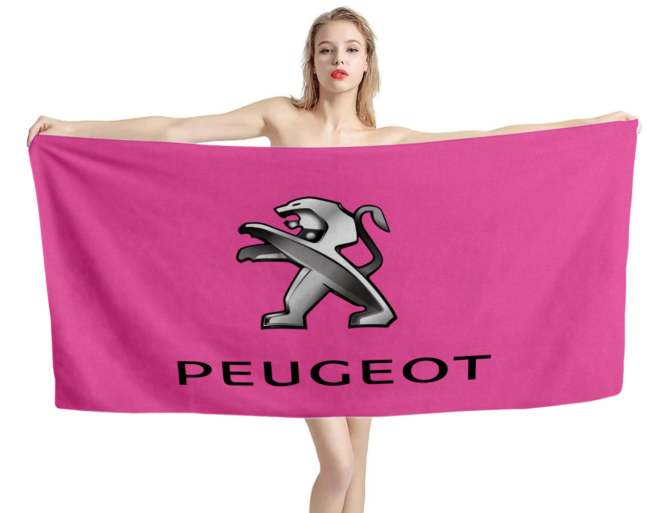 Peugeot Hot Pink Beach Towel, PEUG--22