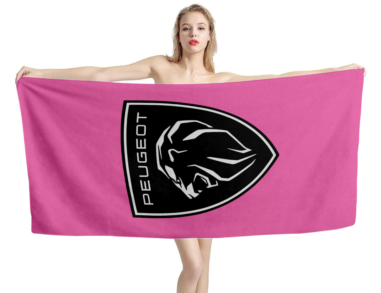 Peugeot New 2021 Hot Pink Beach Towel, PEUG--09