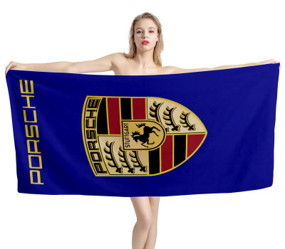 Porsche Blue Beach Towel Porsche Blue Beach Towel