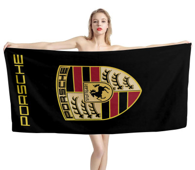 Porsche Black Beach Towel Porsche Black Beach Towel