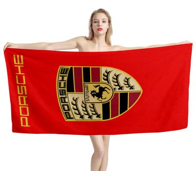 Porsche Red Beach Towel Porsche Red Beach Towel