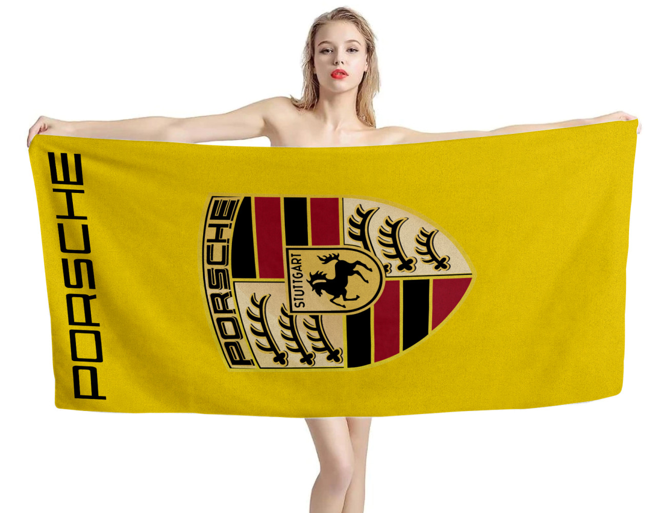 Porsche Gold Beach Towel, PORSCHE--5