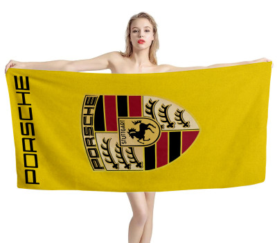 Porsche Gold Beach Towel Porsche Gold Beach Towel