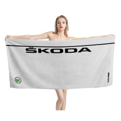 Skoda White Beach Towel