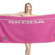 Skoda Hot Pink Beach Towel