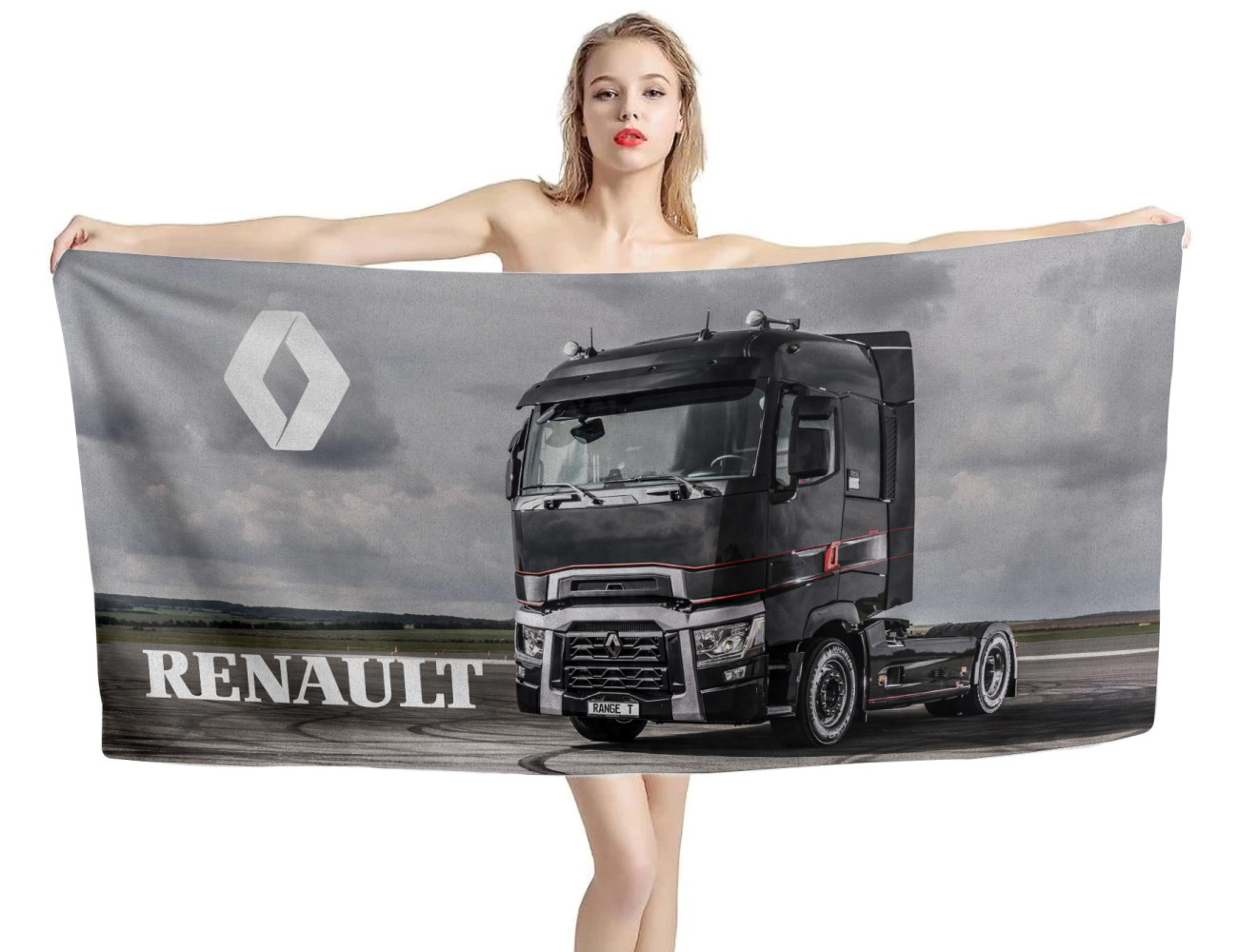 Renault Black Truck Beach Towel