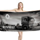 Renault Truck Black Beach Towel