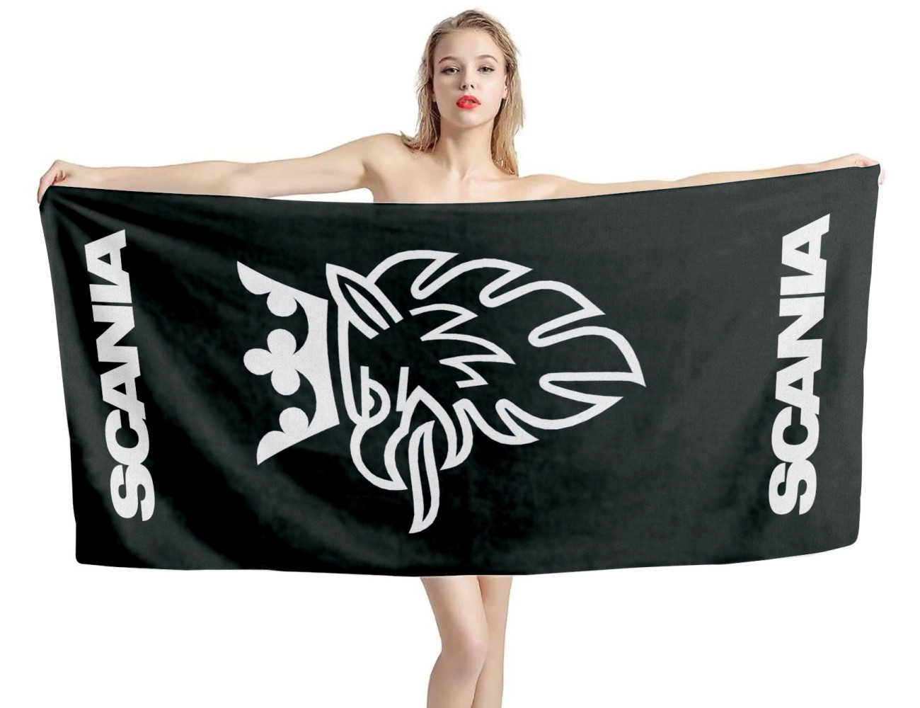 Scania Black Beach Towel