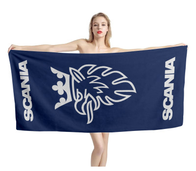Scania Logo Blue Beach Towel