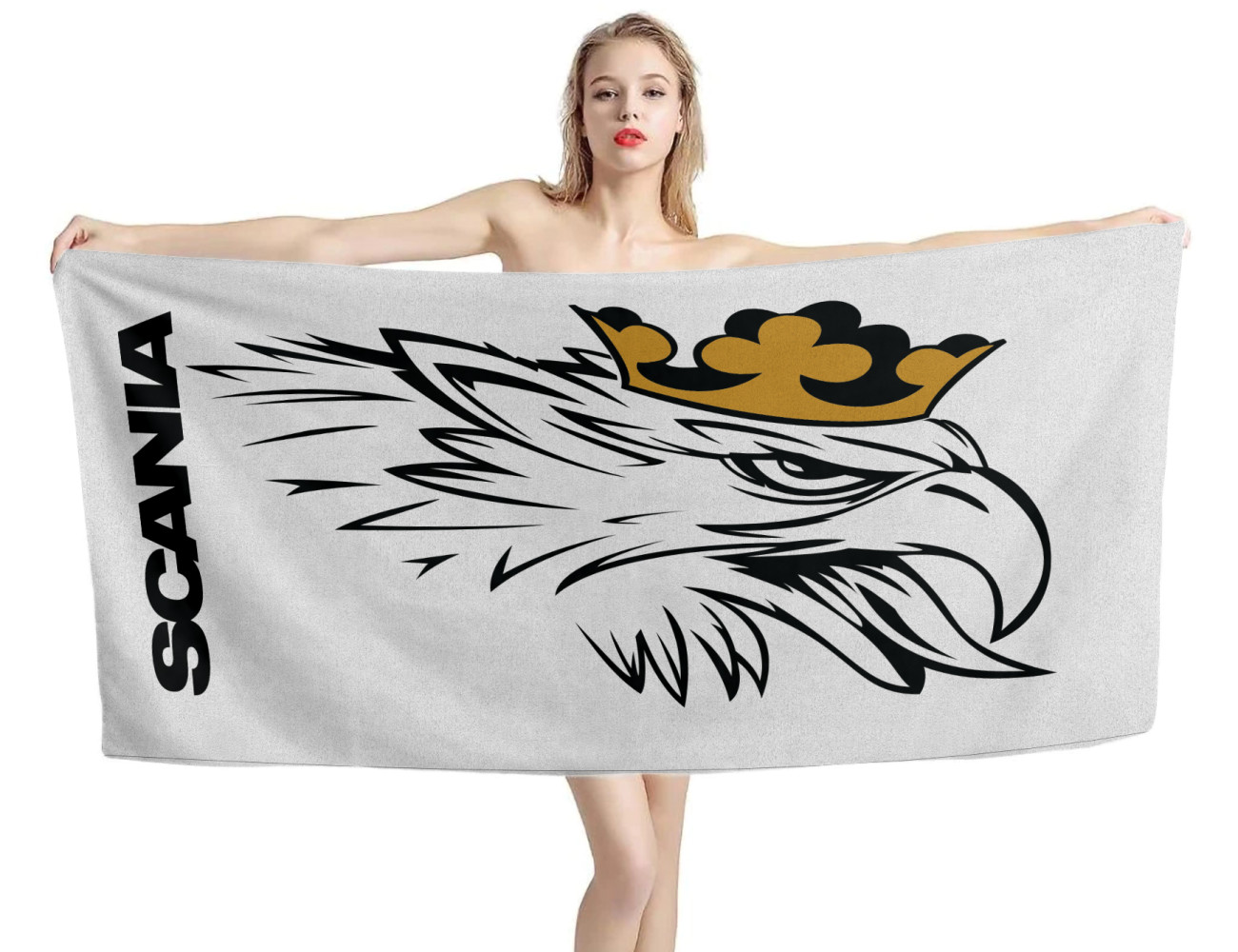 Scania Griffin White Beach Towel