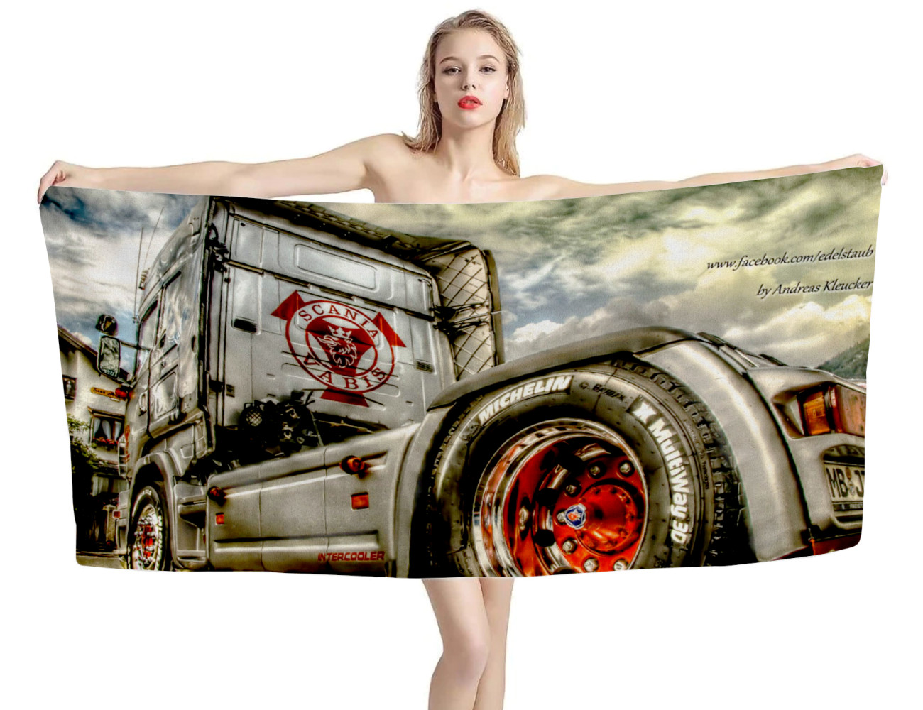 Scania Vabis Truck Beach Towel, SCA--10