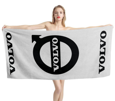 Volvo White Beach Towel