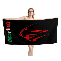 Aprilia Motorcycle Black Beach Towel