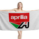 Aprilia Motorcycles Bikes White Beach Towel, APRIMOTO4