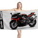 Aprilia RSV4 1100 Sport Motorcycles White Beach Towel, APRIMOTO3