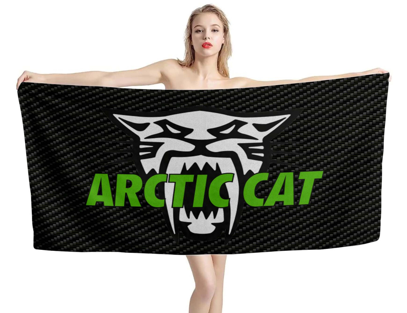 Arctic Cat Carbon Beach Towel, CAT002