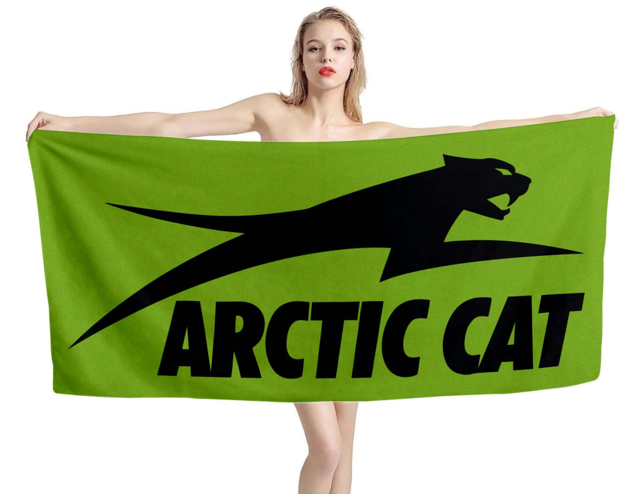 Arctic Cat Green Beach Towel, CAT003