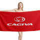 Red Cagiva Motorcycle Beach Towel - For Motorcycle Fans and Summer Lovers Cagiva Motorcycle Red Beach Towel - Iconic Bike Style for Beach Days