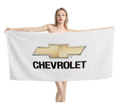 Chevrolet White Beach Towel