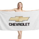 Chevrolet White Beach Towel - Soft, Absorbent & Durable Chevrolet White Beach Towel for Beach, Pool, and Home