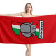 Cagiva Motorcycle Beach Towel - 1950s Retro Design for Motorcycle Lovers Classic 1950s Era Cagiva Motorcycle Beach Towel - Vintage Biker Style for the Beach
