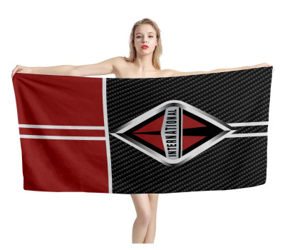 International Trucks Carbon Brown Beach Towel