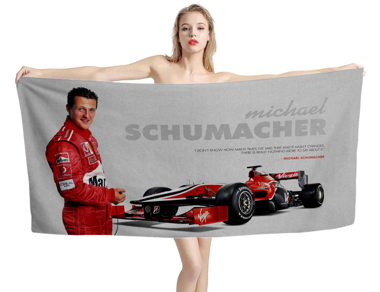 Michael Schumacher Ferrari Beach Towel, FERRARIF1