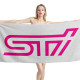 STI Subaru White Beach Towel, STI02